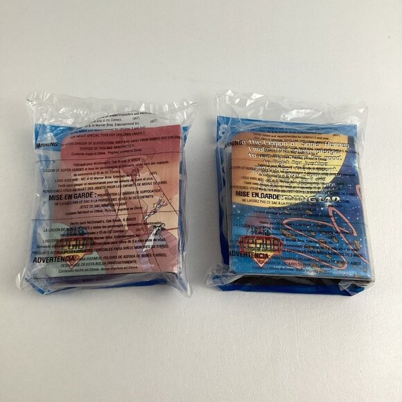 Legion Of Super Heroes McDonald's Toys #4 Mano #3 Lightning Lad Lot New Sealed - Picture 6 of 6